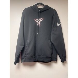 VINTAGE NIKE FIT THERMA KOBE BRYANT MAMBA LOGO HOODIE BLACK MENS SIZE L Y2K VGC!